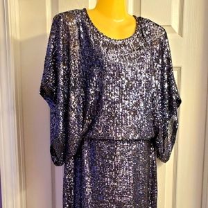 ] black sequin dress
